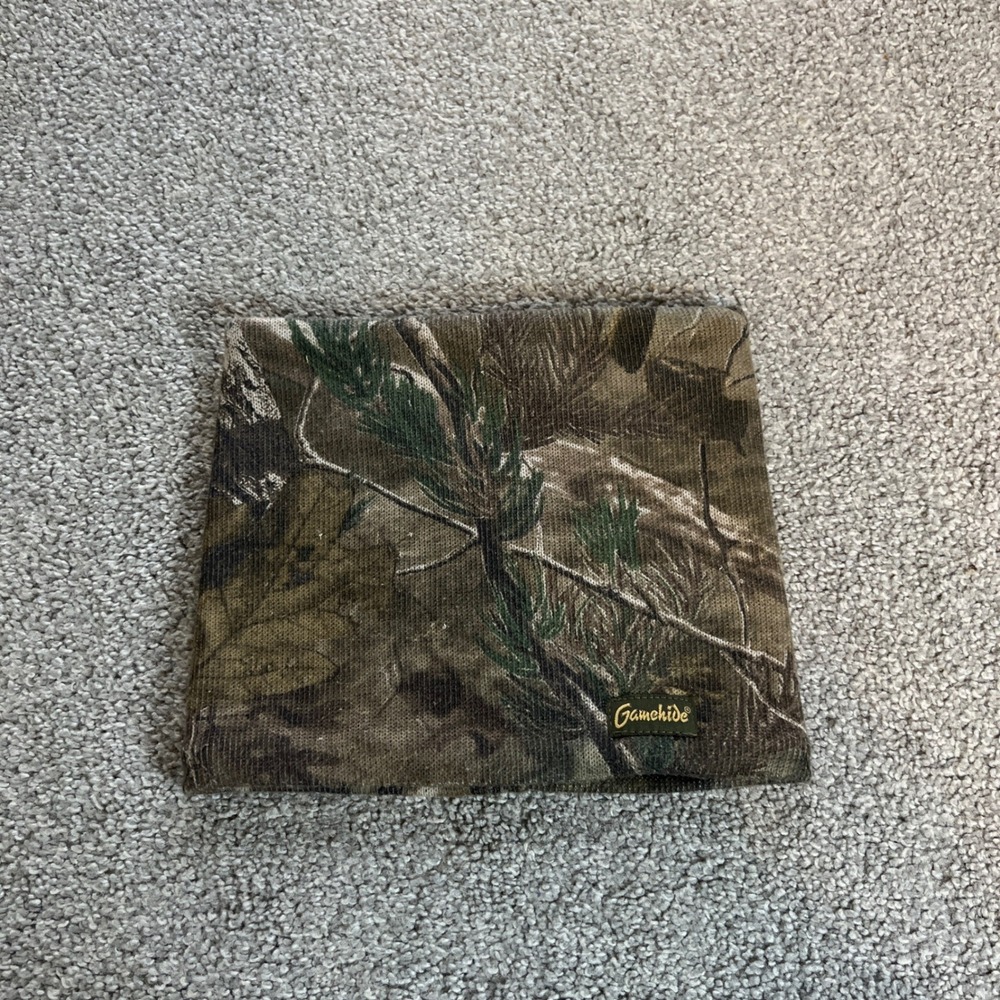 Gamehide Neck Gaiter Mens Camo Realtree Ribbed‎ Knit Hunting Face Mask Brown
